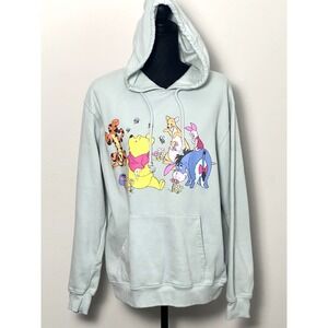 Winnie The Pooh Sweatshirt Hoodie Seafoam Green Size XL